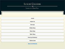 Tablet Screenshot of luxurycleaners.net